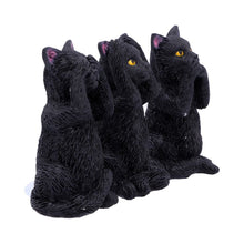 Carica l&#39;immagine nel visualizzatore di Gallery, Three Wise Felines Black Cat Figures 8.5cm
