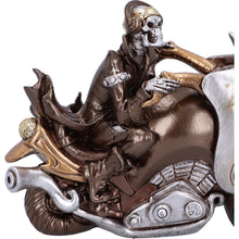 Załaduj obraz do przeglądarki galerii, Rebel Rider Bronze Skeleton Biker Figurine 19cm
