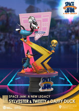 Charger l&#39;image dans la galerie, Space Jam: A New Legacy D-Stage PVC Diorama Sylvester &amp; Tweety &amp; Daffy Duck New Version 15 cm
