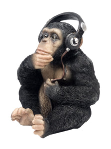 Chimp With Headphones - 17.5cm