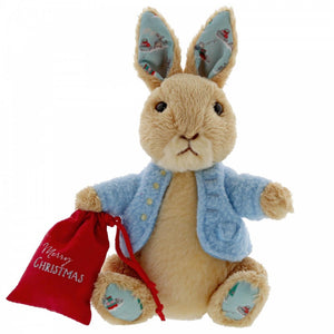 Peter Rabbit Christmas Small Soft Plush Toy - The Celebrity Gift Company