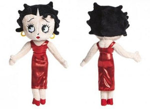 24CM BETTY BOOP PLUSH RAGDOLL IN RED COCKTAIL DRESS - The Celebrity Gift Company