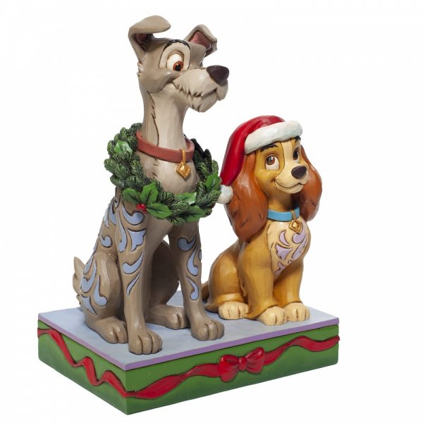 Disney Traditions Decked out Dogs (Lady and the Tramp Figurine) - The Celebrity Gift Company