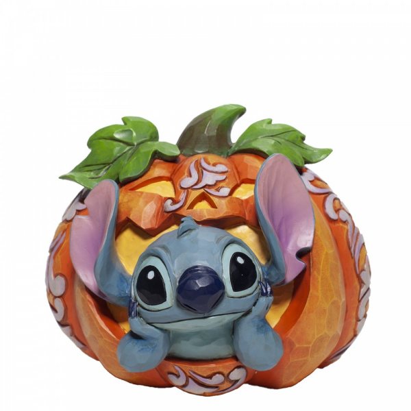 Disney Traditions Stitch O'Lantern (Stitch inside Pumpkin Figurine) - The Celebrity Gift Company