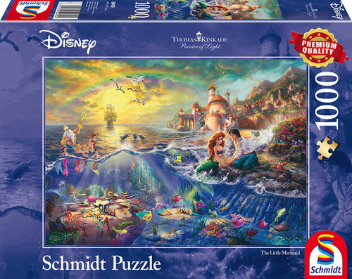 Thomas Kinkade Disney The Little Mermaid 1000 Piece Jigsaw Puzzle - The Celebrity Gift Company