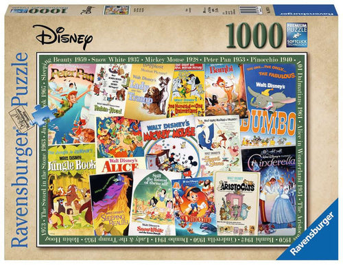 Ravensburger Disney Vintage Movie Posters Jigsaw Puzzle - 1000 pieces - The Celebrity Gift Company
