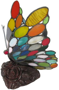 Tiffany Style Table Lamp Butterfly Spot Design Glass Shade