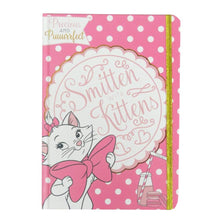 Afbeelding in Gallery-weergave laden, Aristocats Marie A5 160 Page Hardback Notebook with Gold Strap and Charm - The Celebrity Gift Company
