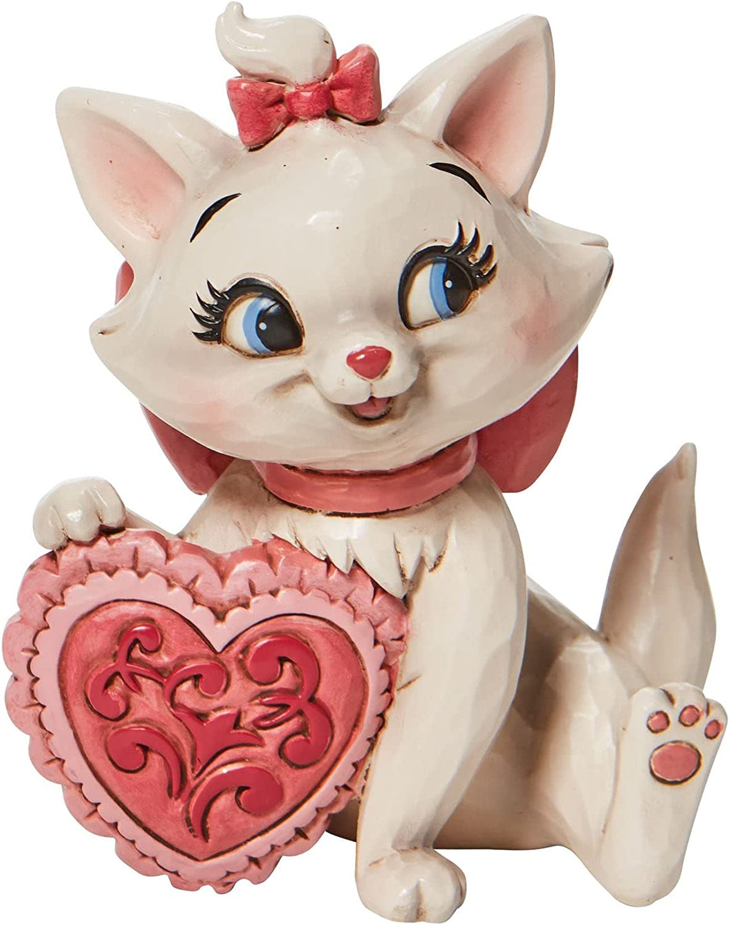 Disney Traditions Marie Holding Heart Figurine, 3.5 Inch, Multicolor