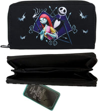 Afbeelding in Gallery-weergave laden, The Nightmare Before Christmas NBX Jack &amp; Sally Black Zipped Purse
