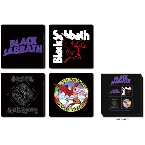 Black Sabbath Coaster Set - Classic Icons - The Celebrity Gift Company