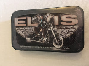 Elvis Presley Mints in Tin Motorcycle Wings - The Celebrity Gift Company