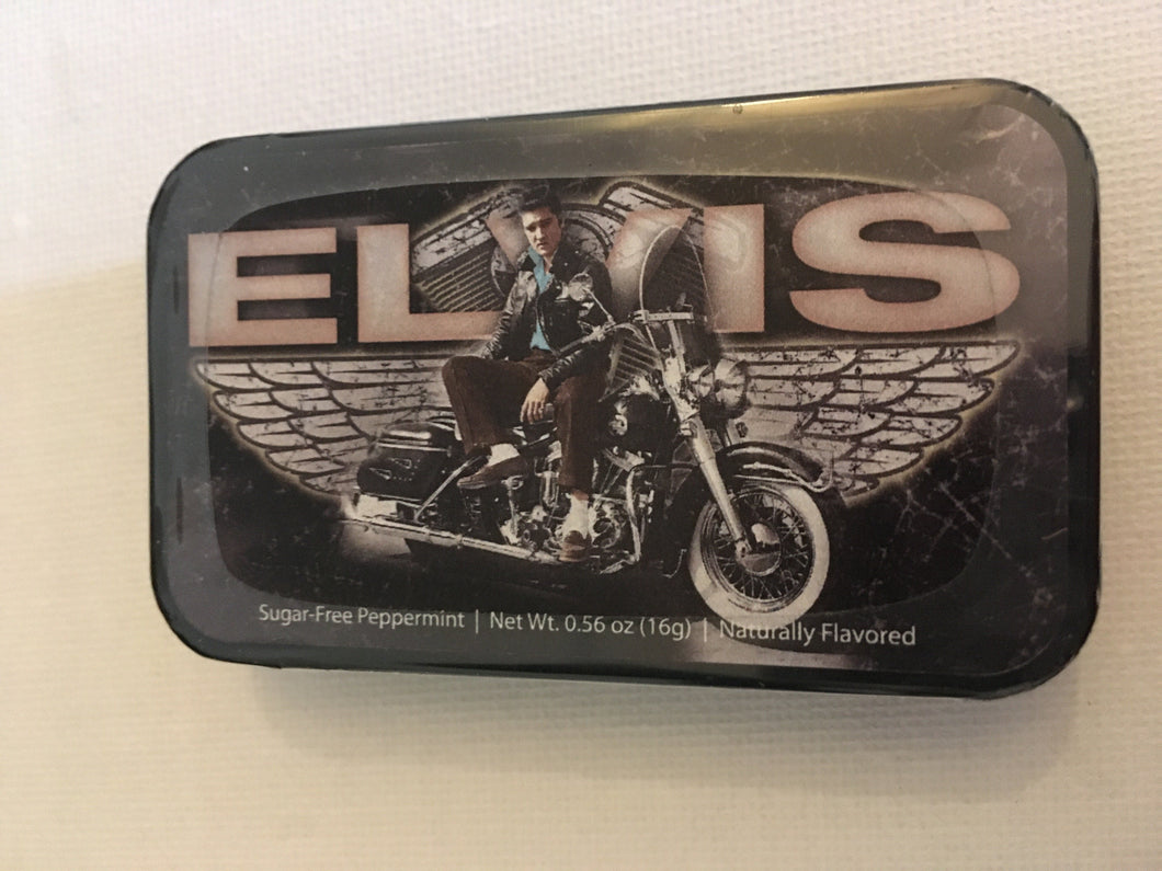 Elvis Presley Mints in Tin Motorcycle Wings - The Celebrity Gift Company