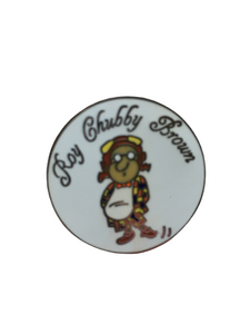 Roy "Chubby" Brown Metal & Enamel Lapel Pin - The Celebrity Gift Company
