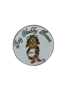 Roy "Chubby" Brown Metal Keyring & Lapel Pin - The Celebrity Gift Company