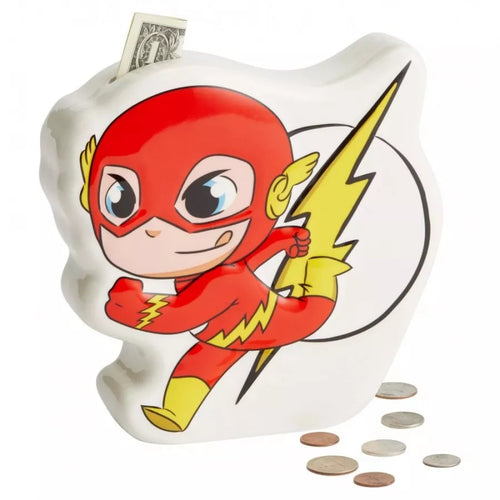 DC Super Friends Ceramic Moneybox - Flash - The Celebrity Gift Company