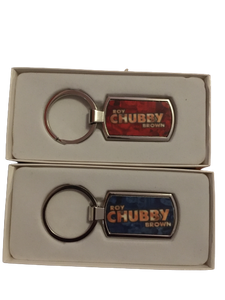 Roy "chubby" Brown Metal Keyring - choice of red or blue