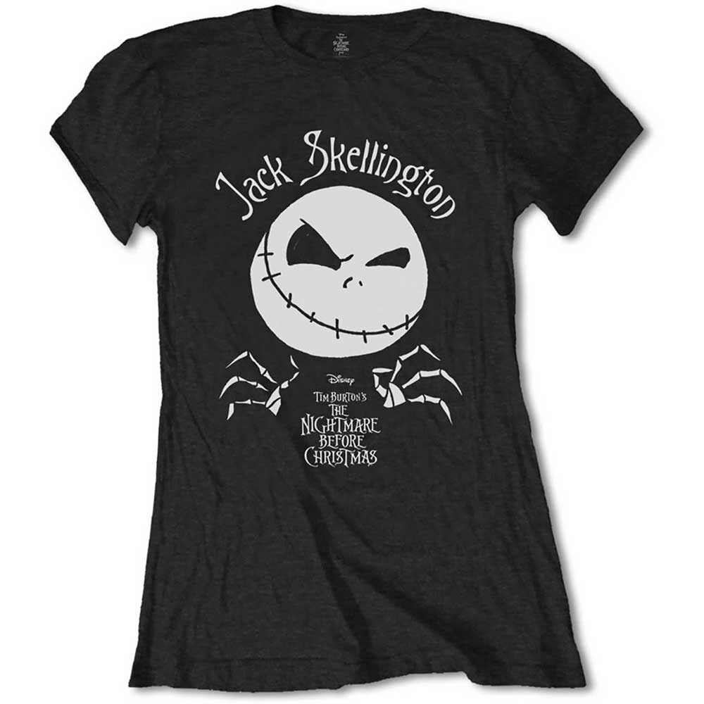 Nightmare Before Christmas Ladies T-shirt - Jack Head - The Celebrity Gift Company