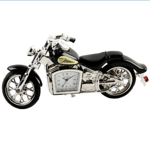 Black Indian Motorbike Metal Miniature Clock - The Celebrity Gift Company