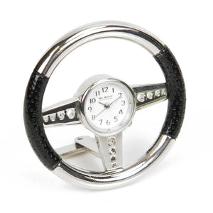 Steering Wheel Metal Miniature Clock - The Celebrity Gift Company