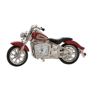 Red Indian Motorbike Metal Miniature Clock