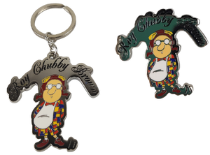 Roy "Chubby" Brown Metal Keyring & Lapel Pin - The Celebrity Gift Company