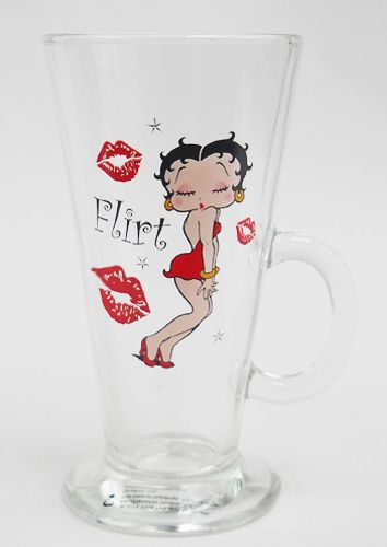 Betty Boop Flirt Latte Glass - The Celebrity Gift Company