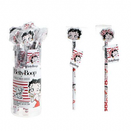 Set of 2 Betty Boop pencils with eraser - The Celebrity Gift Company