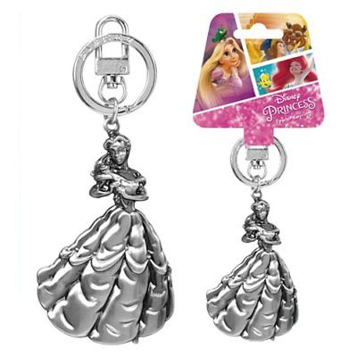 Disney Beauty & The Beast Belle Silver Pewter Key Chain - The Celebrity Gift Company