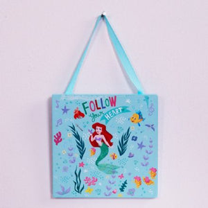 Disney Princess Aqua Little Mermaid Hanging Plaque - The Celebrity Gift Company