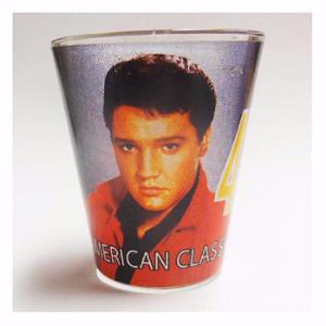 Elvis Shot Glass LP Red Jacket - The Celebrity Gift Company