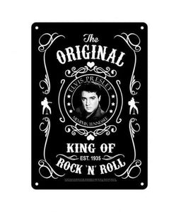 Elvis Metal Sign Black & White - The Celebrity Gift Company
