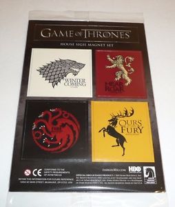 Game of Thrones Set of 4 Fridge Magnets - The Celebrity Gift Company