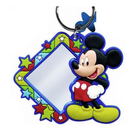 Mickey Mouse Laser Cut Mirror Keyring Keychain Luggage Tag - The Celebrity Gift Company