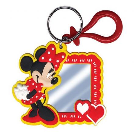 Minnie Mouse Laser Cut Mirror Keyring Keychain Luggage Tag - The Celebrity Gift Company