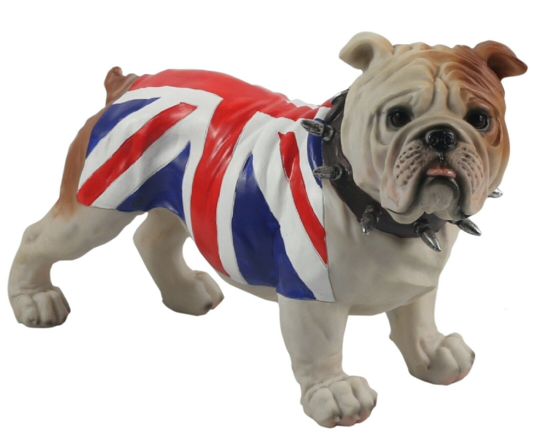 British Bulldog Union Jack with Spiked Collar Standing