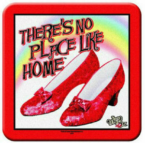 The Wizard of Oz Ruby Slippers, "There's No Place Like Home" 8 Piece Coaster Set - The Celebrity Gift Company
