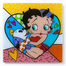 Load image into Gallery viewer, Betty Boop Britto Glass Plaque - Wall or Free Standing
