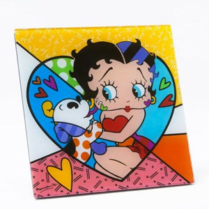 Betty Boop Britto Glass Plaque - Wall or Free Standing