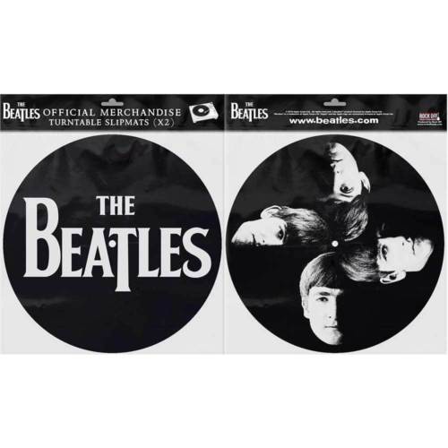 The Beatles Slipmat Set: Drop T Logo & Faces - The Celebrity Gift Company