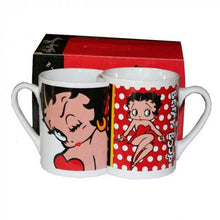 Cargar imagen en el visor de la galería, Set 2 Betty Boop Nested Mugs - The Celebrity Gift Company
