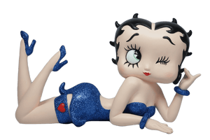 Betty Boop Lying Blue Glitter 20.5cm Collectable Figurine