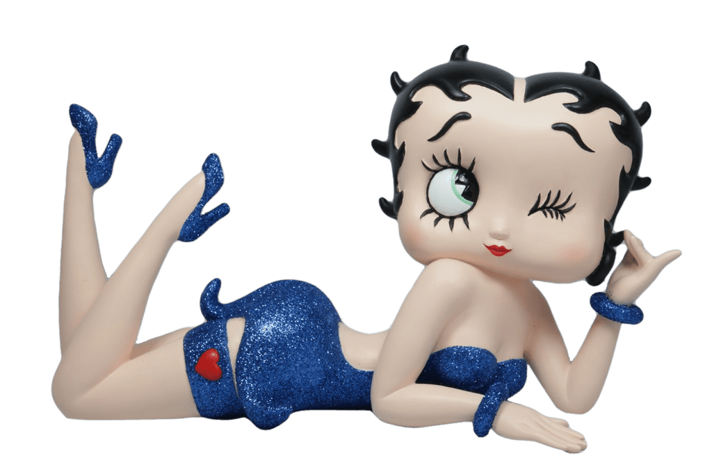 Betty Boop Lying Blue Glitter 20.5cm Collectable Figurine