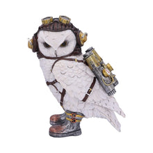 Charger l&#39;image dans la galerie, Steampunk The Aviator Pilot Snowy Owl Figurine 21cm

