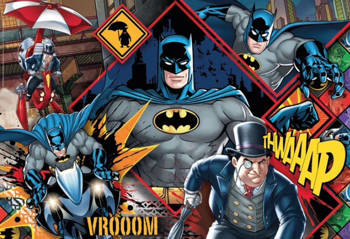 DC Comics Supercolor Jigsaw Puzzle Batman (180 pieces) - The Celebrity Gift Company
